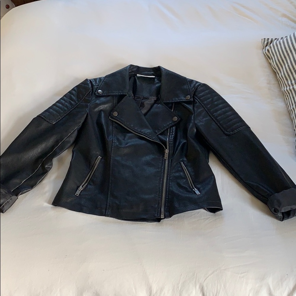 Noisy May black leather jacket